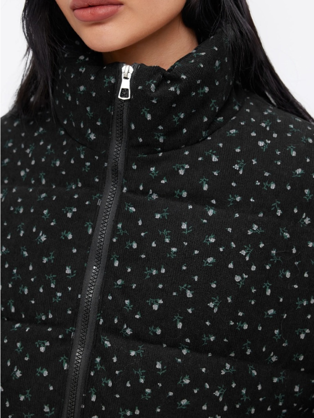 NWT Corduroy Floral Puffer - Picture 8 of 10